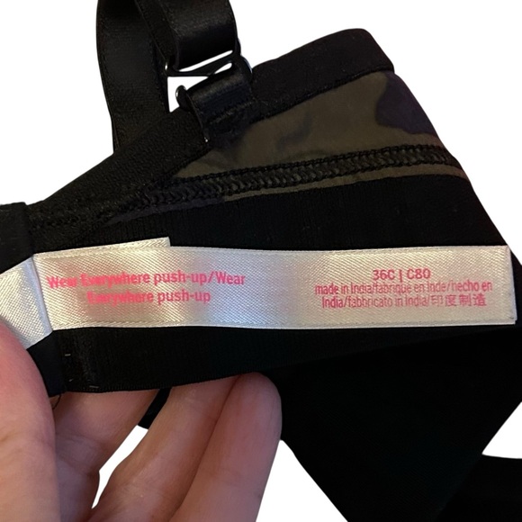 Victoria Secret PINK Camo Wear Everywhere Push Up Bra SZ 36C in Green - Picture 7 of 7